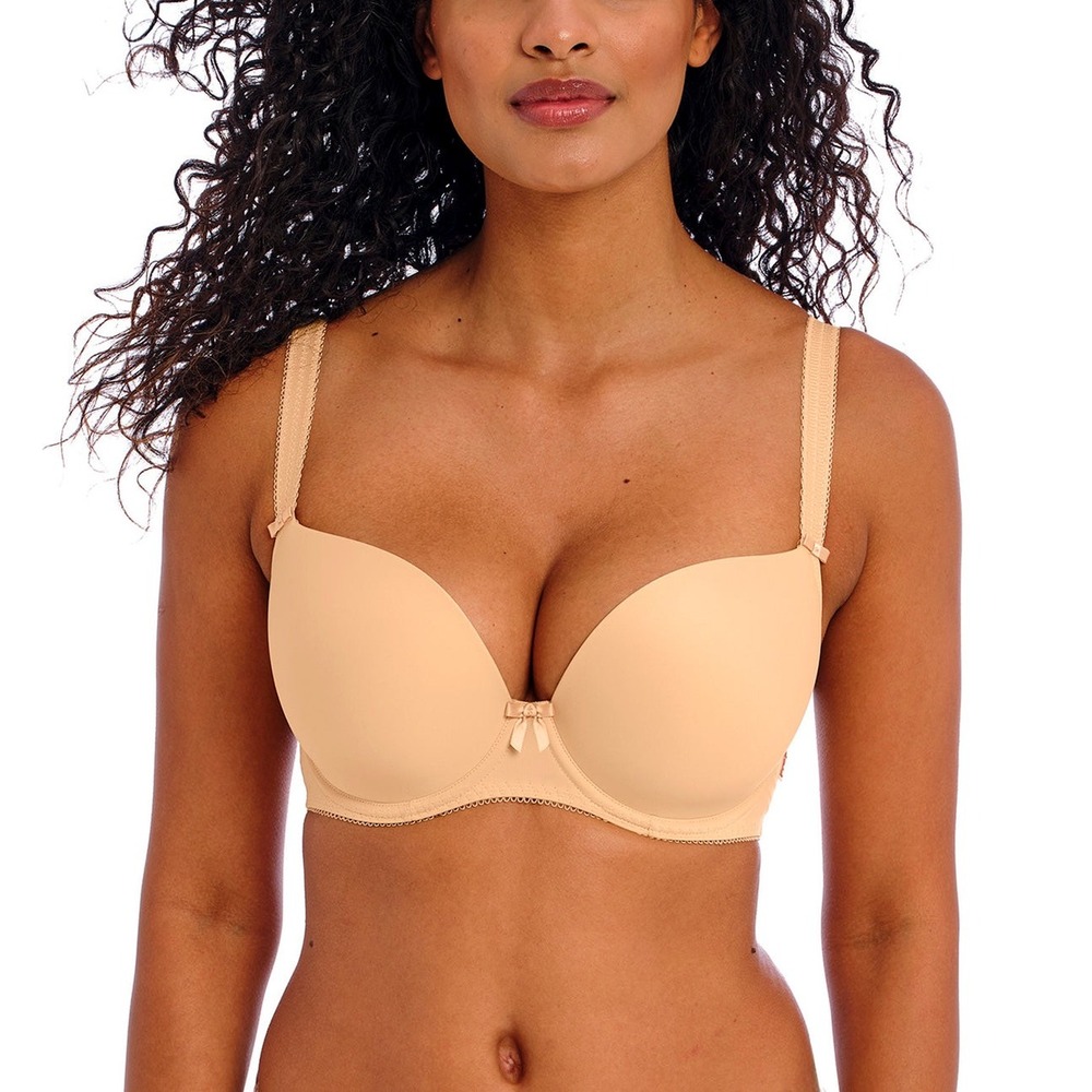 Freya Deco Moulded Plunge Bra AA4233NUE Nude Beige Underwire 30E UK 30DDD US